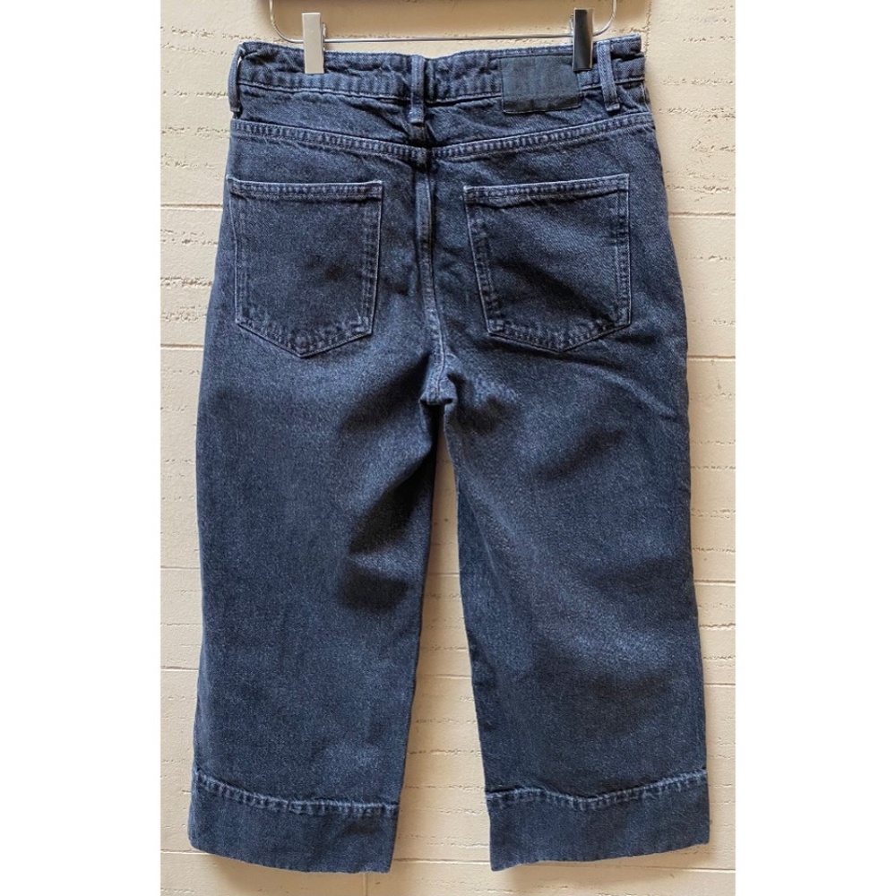 Zara CROP WIDE LEG FRONT SEAM Z1975 JEANS WITH A HIGH WAIST - Picture 3 of 10